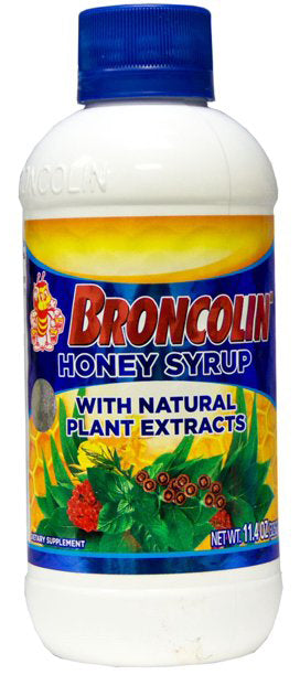 Broncolin Honey Syrup with Natural Plant Extracts and Propolis, 11.4 oz