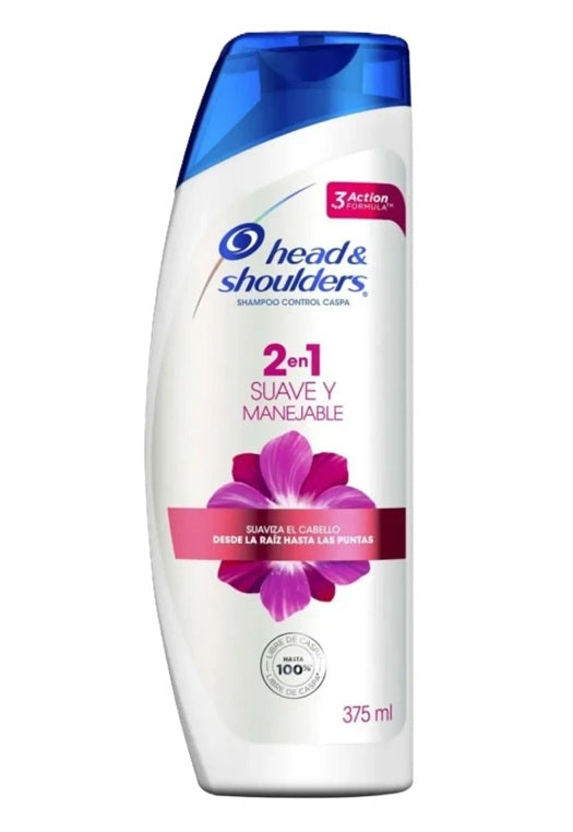 HEAD & SHOULDERS 2 EN 1 SUAVE Y MANEJABLE 375ml PK6 / UOM C12