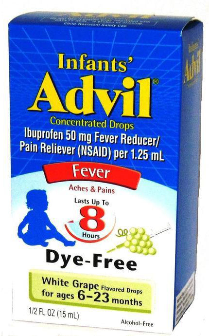 Advil Infants' Ibuprofen Drops 0.5 oz grape for infant fever and pain relief