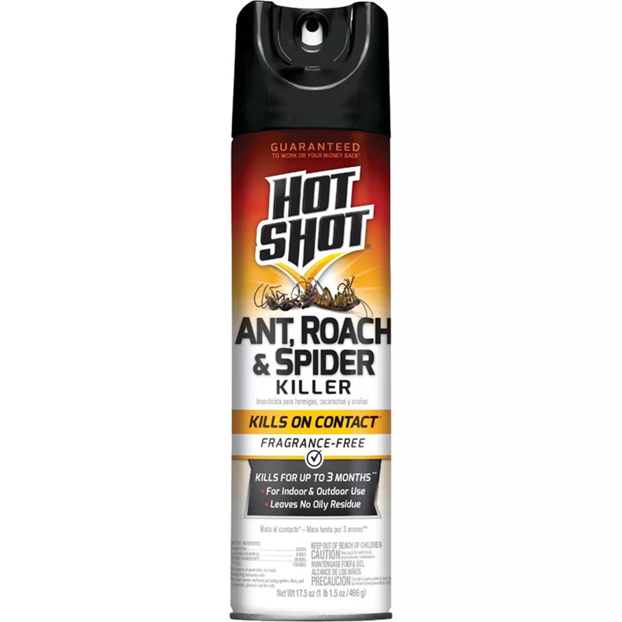 HOT SHOT ANT ROACH & SPIDER KILLER UNSCENTED 17.5oz C12