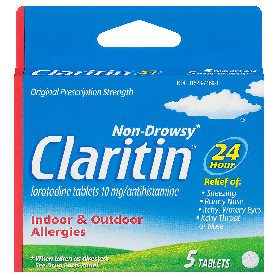 Claritin Allergy Relief 24 Hour Non-Drowsy Loratadine Tablets, 5 Count