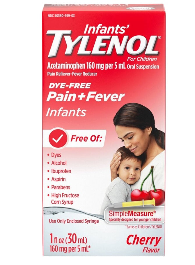 Tylenol Infant Cherry 1 oz | Pack of 3