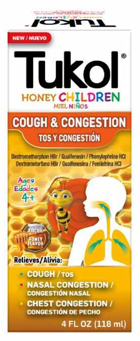Tukol Honey Children, Cough & Congestion, Ages 4+, Natural Honey, 4 fl oz (118 ml)