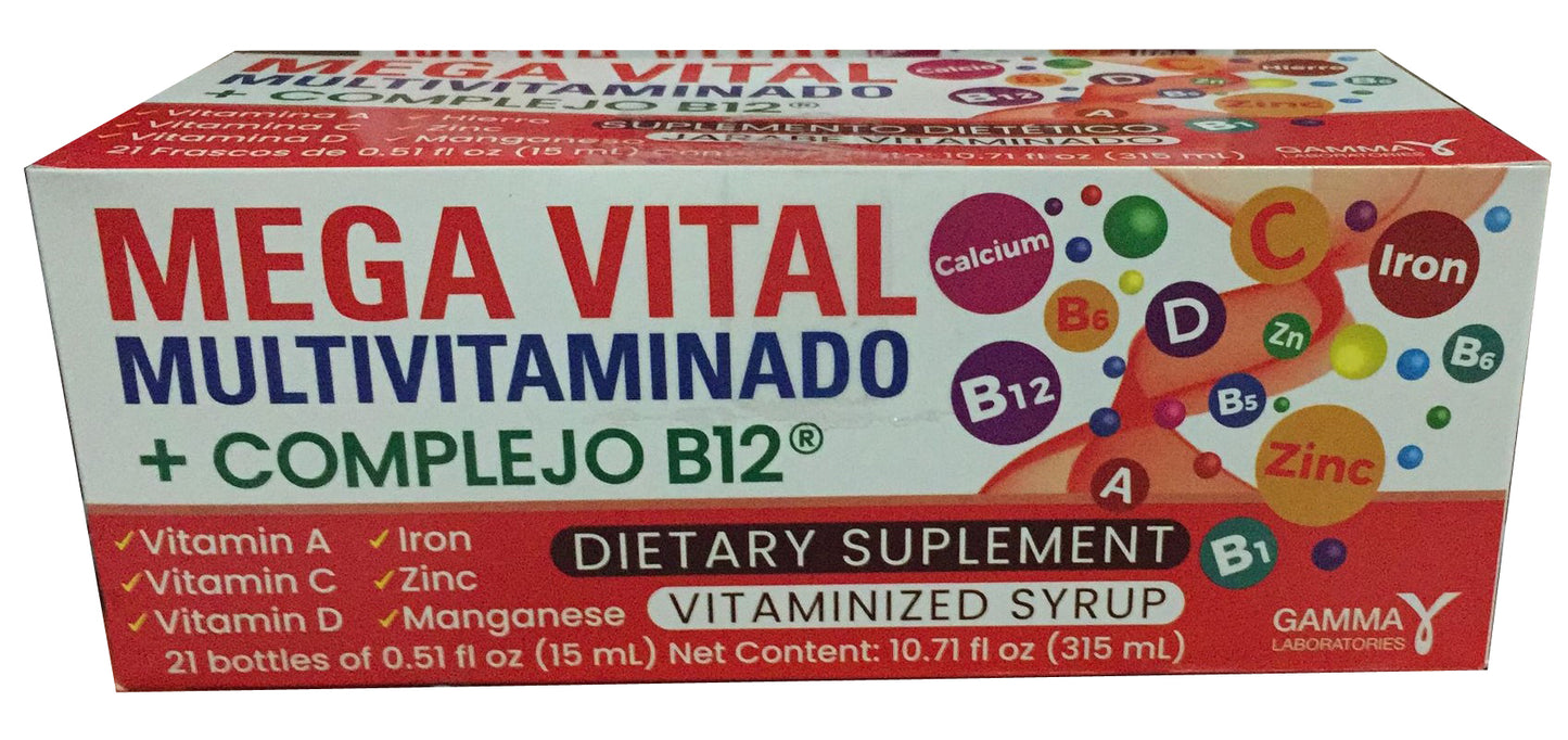 Megavital Multivitaminado + Complejo B12 (0.51 fl oz each)