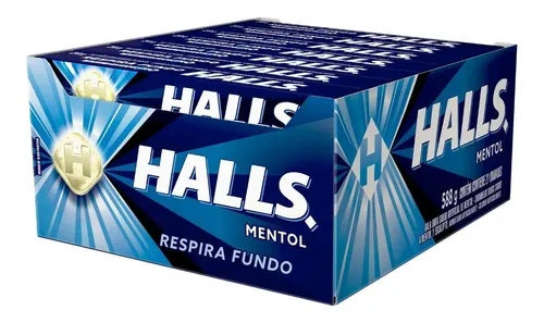 Halls Mentol Blue Mint 21 Count Display