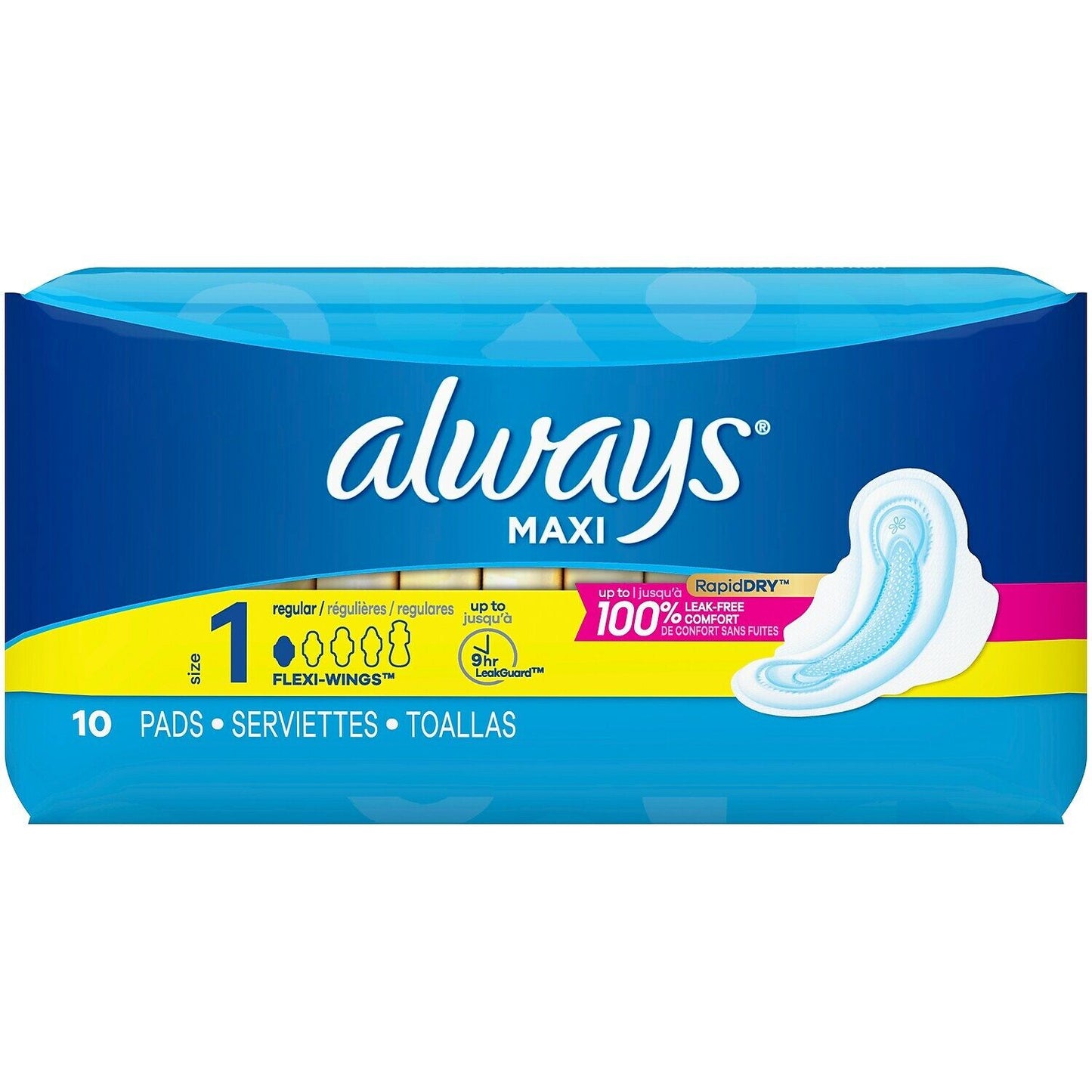 ALWAYS MAXI REGULAR WINGS 10CT PK6 / UOM C12