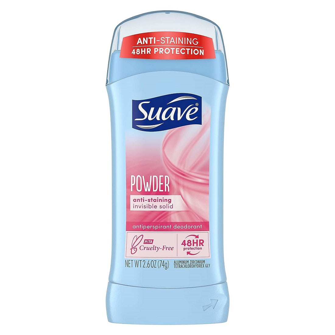 Suave Invisible Solid Antiperspirant Deodorant Stick, Powder
