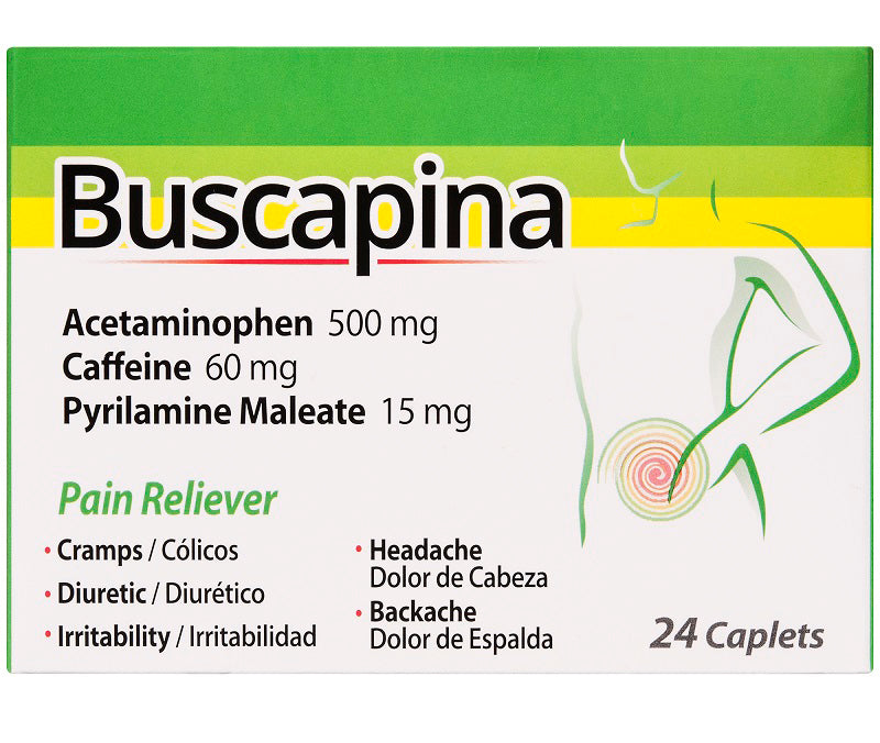 Buscapina Pain Relief Caplets - Acetaminophen - 24ct