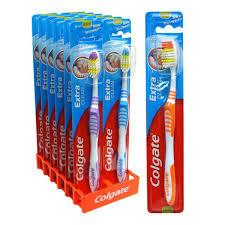 Cepillo de dientes Colgate Extra Clean de dureza media, expositor de 12 unidades (Expositor)