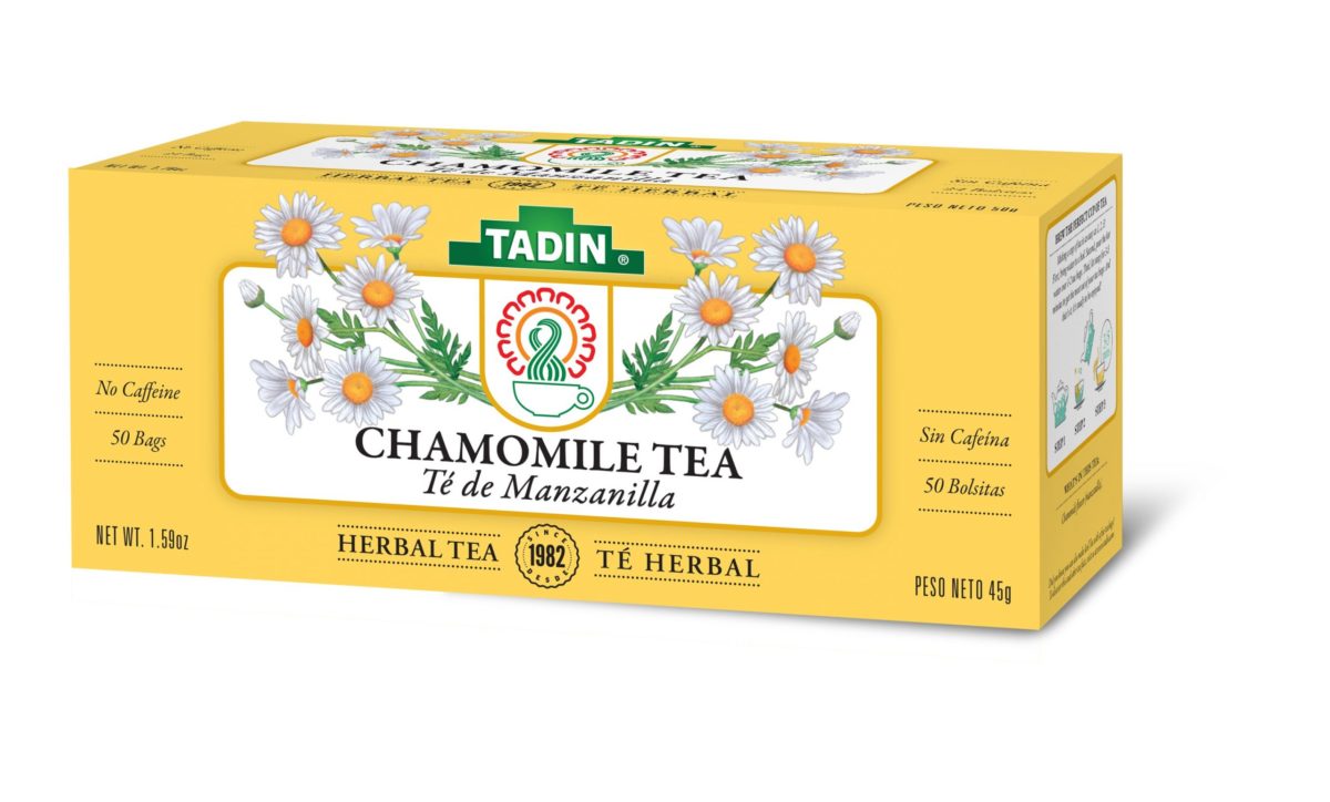Tadin Chamomile Manzanilla herbal tea 50 count value size box