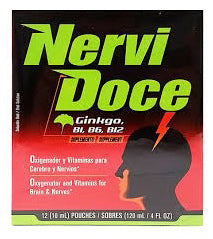 Nervi Doce / B1, B6, B12 Supplement / 12 Pouches (10ml) / 12 Sobres (10ml)