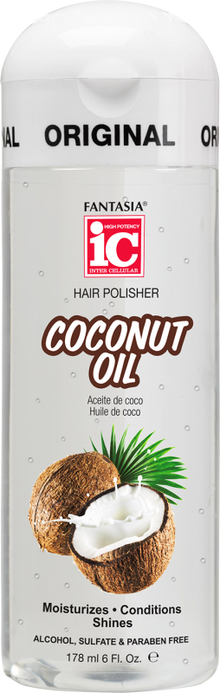 I.C. HAIR POLISHER COCONUT OIL 6 OZ PK3  /  UOM C6