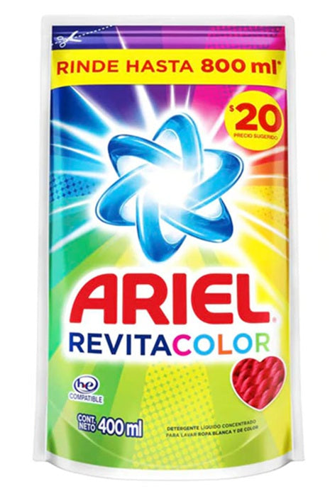 ARIEL LIQUIDO REVITACOLOR POUCH 400ML C9 / UOM C9