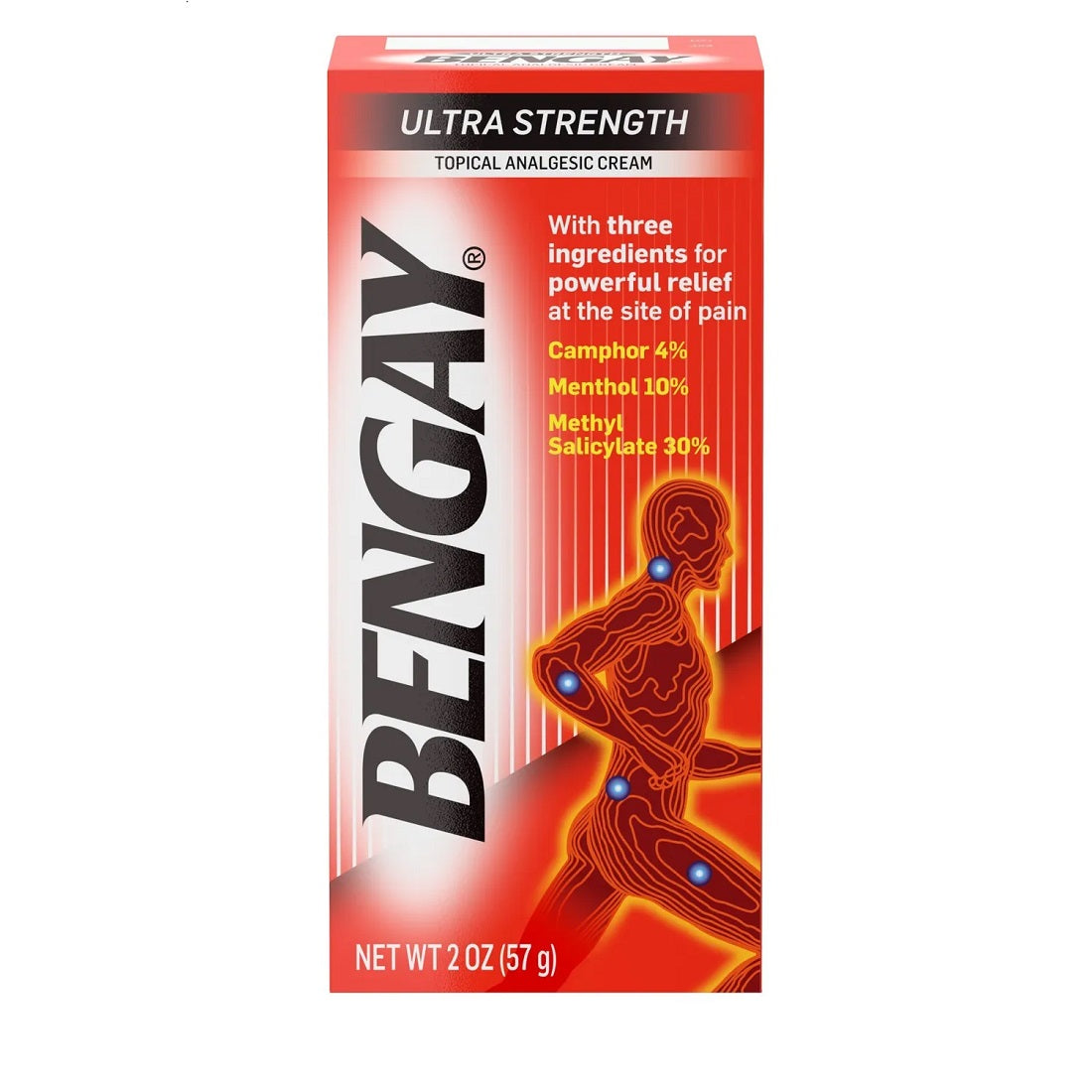 Ultra Strength BENGAY Non-Greasy Topical Pain Relief Cream, 2 oz