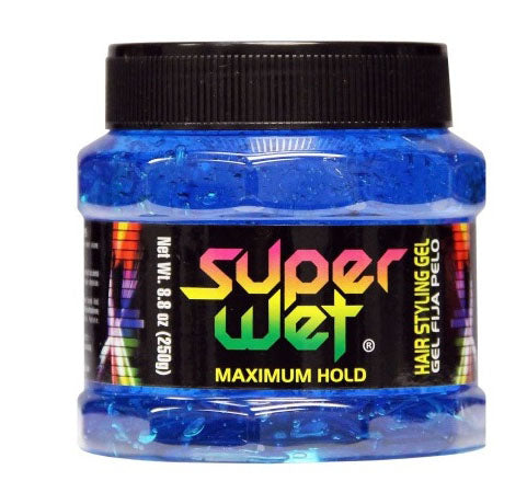 Super Wet Plus Maximum Hold Blue Hair Styling Gel