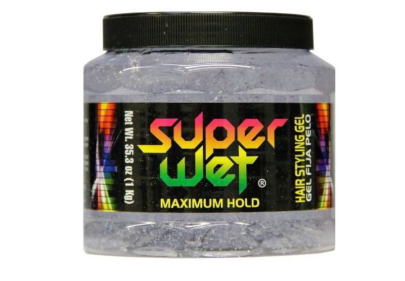 Super Wet Maximum Hold Hair Styling Gel Transparent 2.2 Lb.