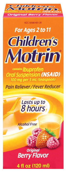 Children's Motrin Liquid Dye-Free Fever Reduction & Pain Reliever - Ibuprofen (NSAID) - Berry - 4 fl oz