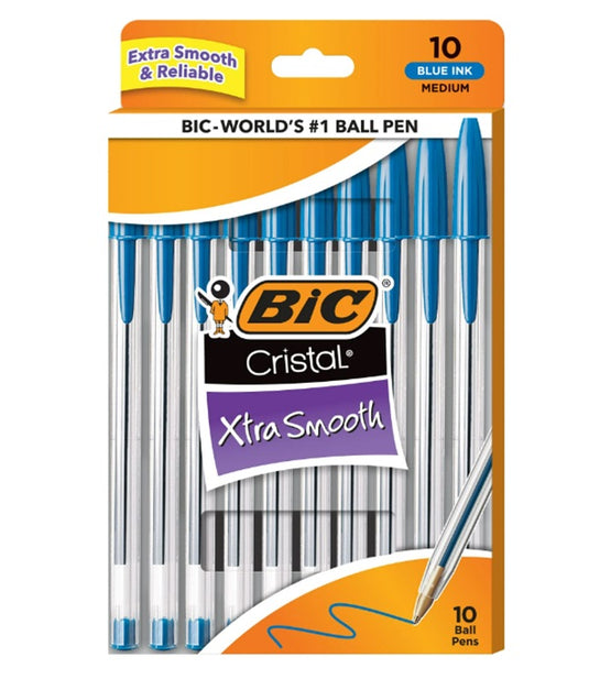 PEN BIC BLUE *ROUND STIC* (10PENS/PK) DISPLAY  /  UOM DSP