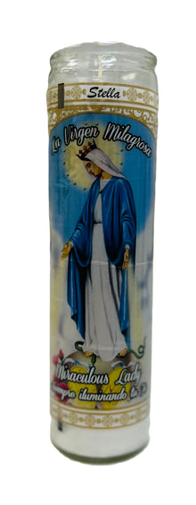 VELADORA VIRGEN MILAGROSA BLANCA C12 / UOM C12