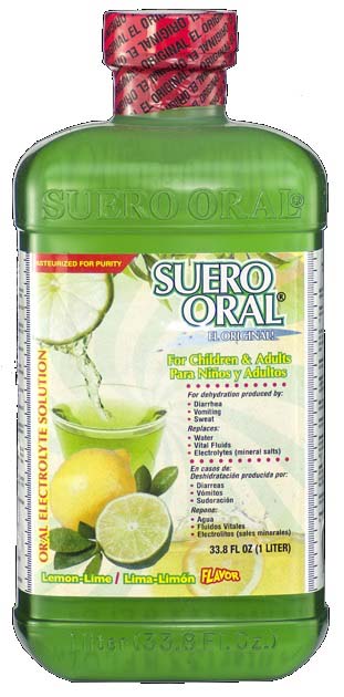 Suero Oral Lemon/Lime, 33.8 oz