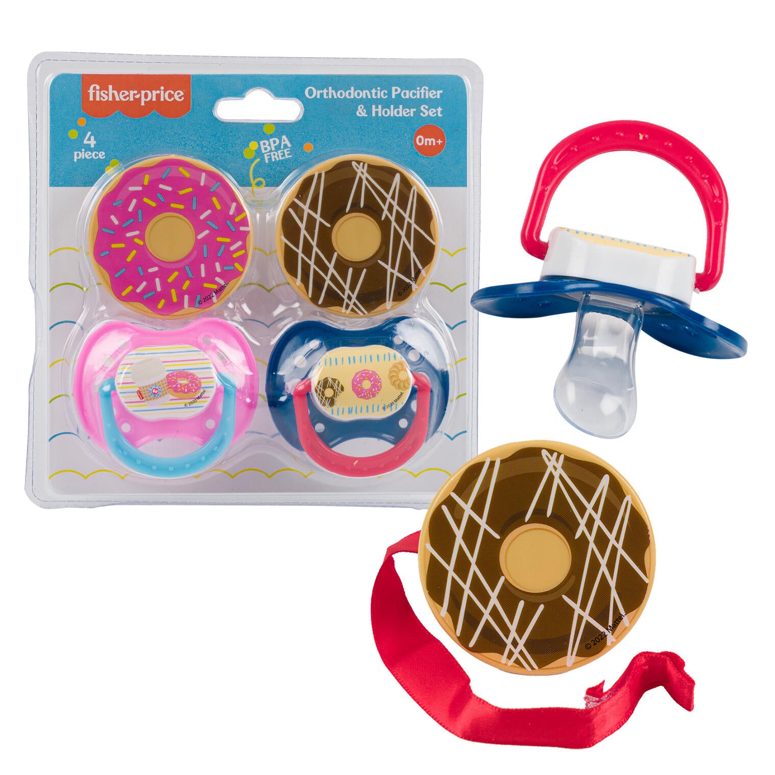 Fisher-Price Baby Pacifier Donut Clip Set