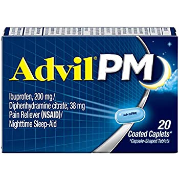 Advil PM nighttime pain reliever and sleep aid 20 tablets for pain-free sleep