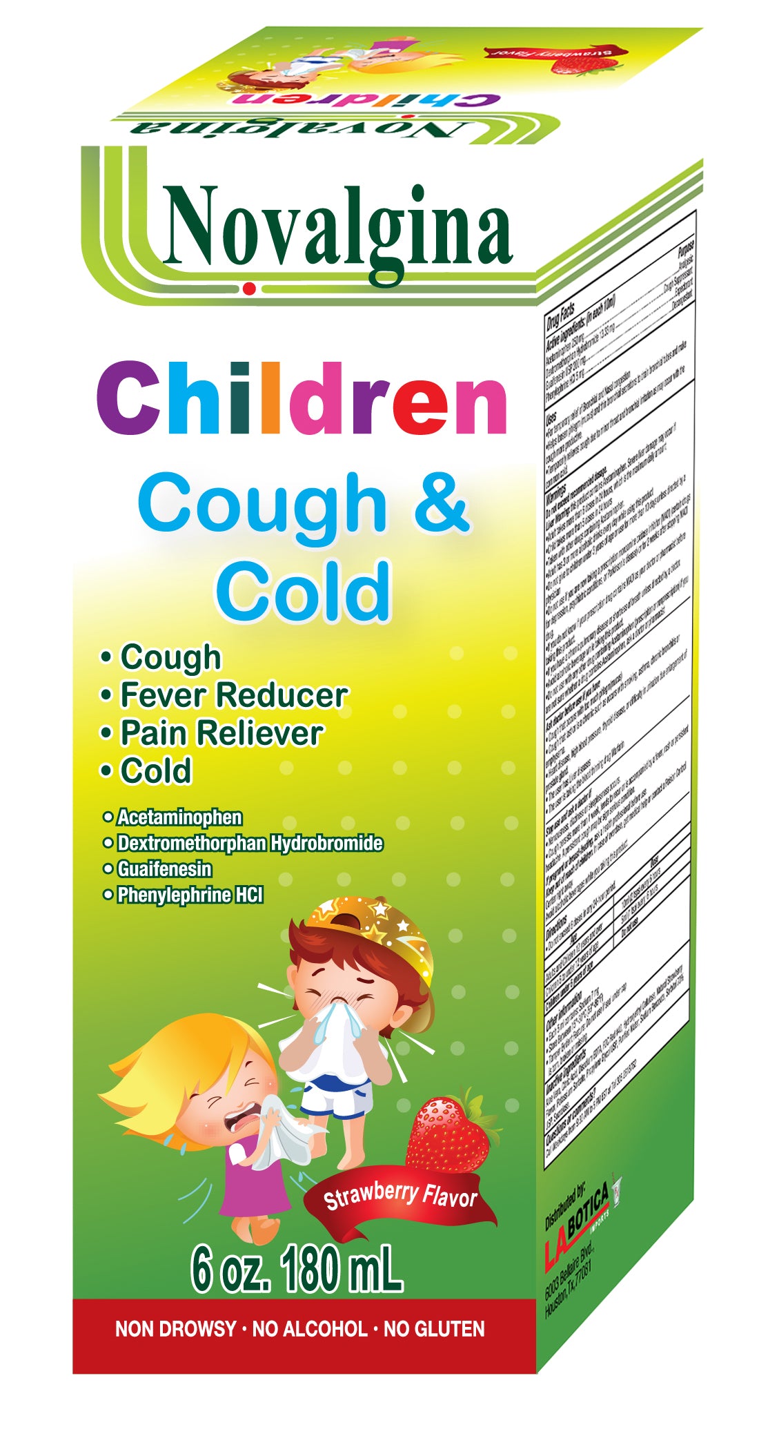NOVALGINA CHILDREN COUGH AND COLD- acetaminofen, dextromethorphan hbr, guaifenesin, phenylephrine hcl liquid