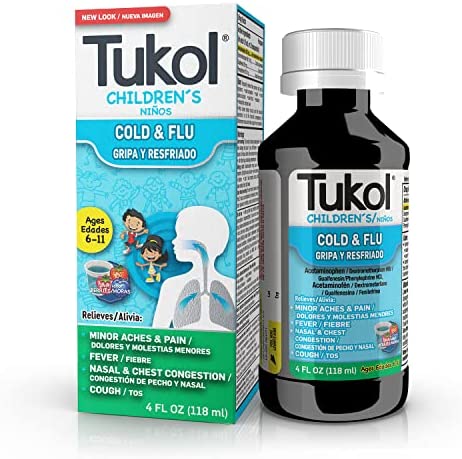 Tukol Children's Cold & Flu, Ages 6-11, Berries, 4 fl oz (118 ml)