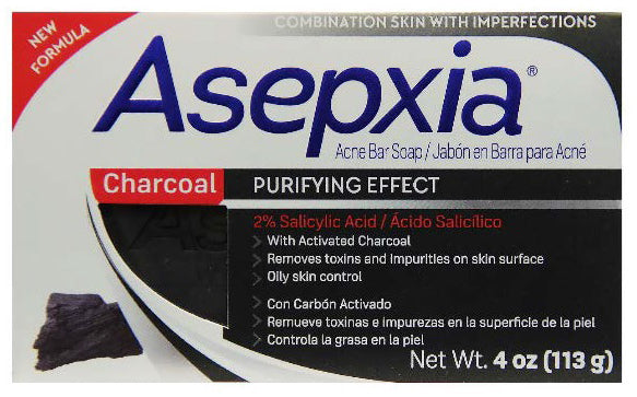 Asepxia Charcoal Cleansing Bar 4 oz deep pore cleansing soap for acne-prone skin