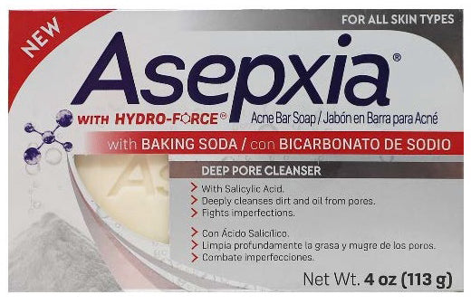 Asepxia Baking Soda Bar Soap 4 oz acne-fighting cleanser for pore clearing