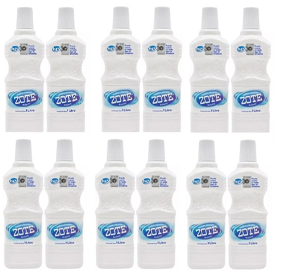 CAJA ZOTE LAUNDRY LIQUID WHITE 1LT C12 / UOM C12
