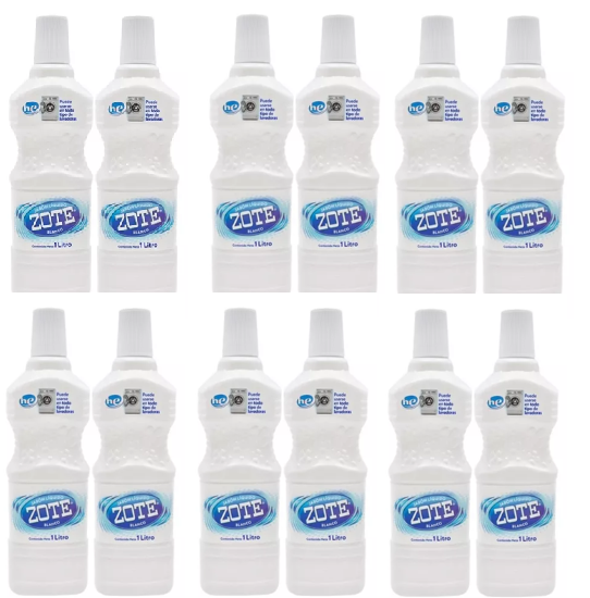 CAJA ZOTE LAUNDRY LIQUID WHITE 1LT C12 / UOM C12