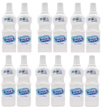CAJA ZOTE LAUNDRY LIQUID WHITE 1LT C12 / UOM C12
