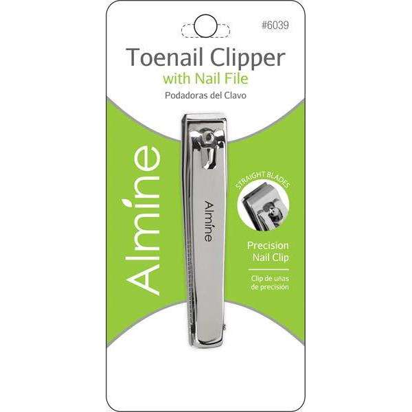 Almine Toenail Clipper with File, Large, 6-count
