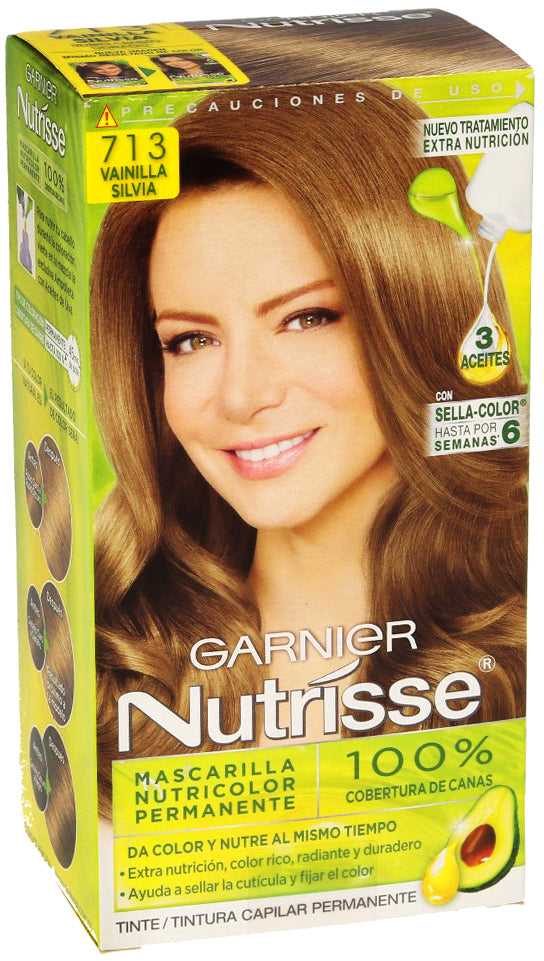 Garnier Nutrisse Ultra Cr�me Permanent Hair Color, 713 Vainilla Silvia (Vanilla Silvia)