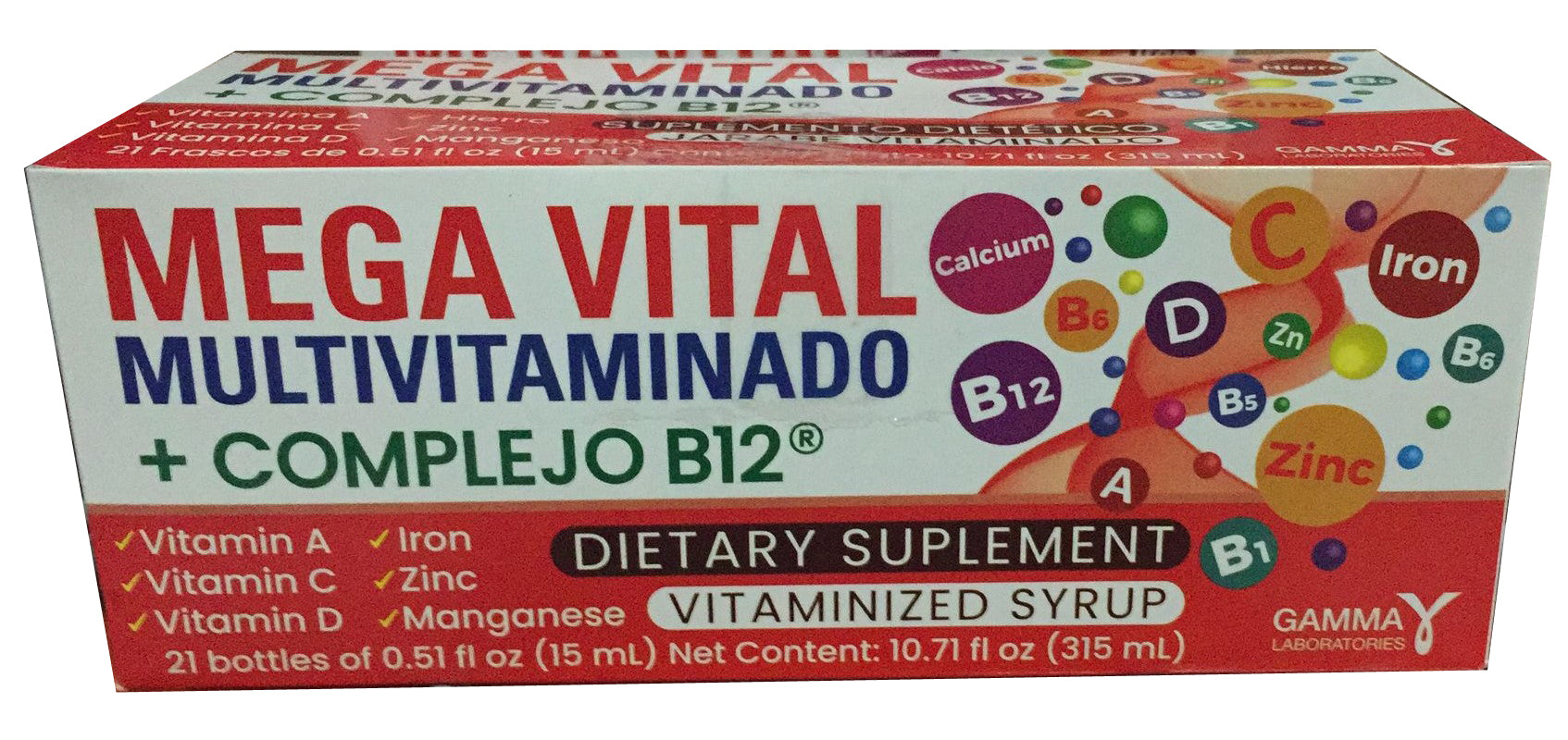 Megavital Multivitaminado + Complejo B12 (0.51 fl oz each)
