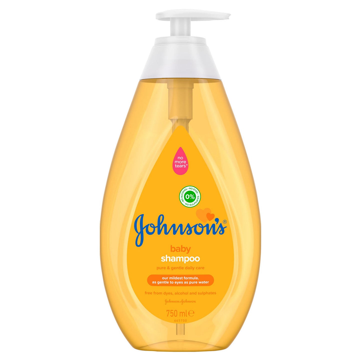 Johnson & Johnson Baby Shampoo Original W/ Pump 750ml | Pack of 6