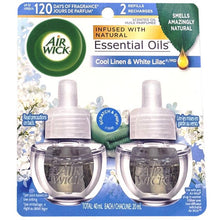 AIR WICK OIL REFILL 2PK COOL LINEN & WHITE LILAC C6