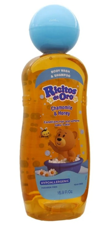 RICITOS DE ORO BODY WASH AND SHAMPOO 16.9 OZ PK6 / UOM C12