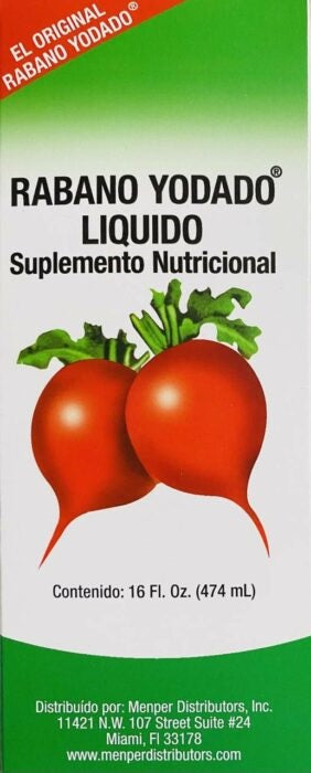 Rabano Yodado Liquid Dietary Supplement 16 fl oz