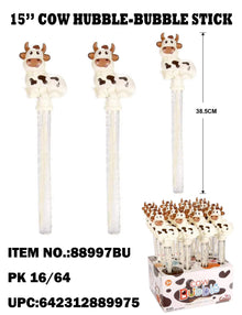 TOYS 15" COW HUBBLE-BUBBLE STICK  DISPLAY 16CT  /  UOM DSP