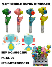 TOYS BUBBLE STICK BATON DINOSOUR DISPLAY 12ct