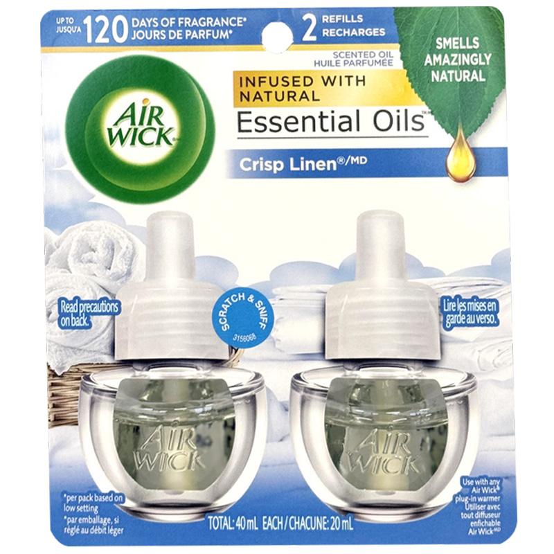 AIR WICK OIL REFILL 2PK CRISP LINEN C6