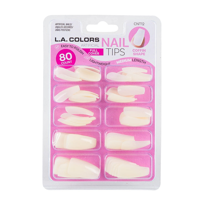 LA COLORS ARTIFICIAL NAIL  80CT PK12 / UOM M144