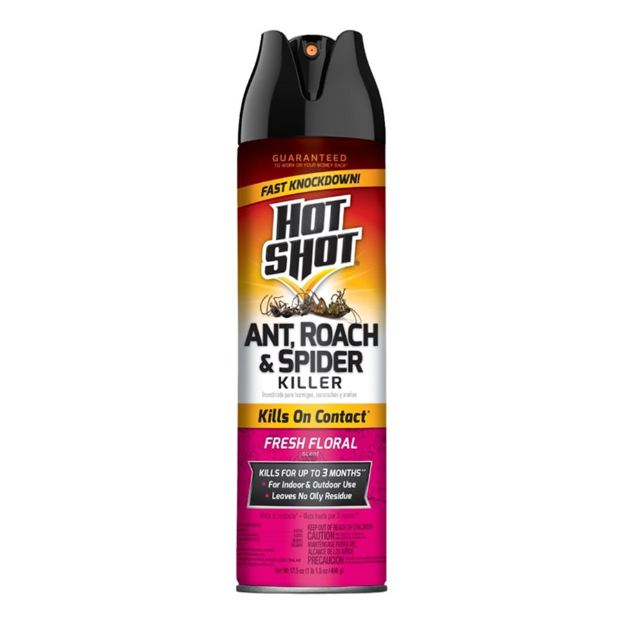 HOT SHOT ANT ROACH & SPIDER KILLER FRESH FLORAL 17.5oz C12