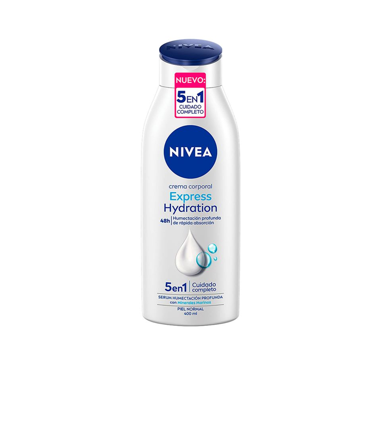 Nivea Crema Body Piel Express Hydratation 400ml | Pack of 6