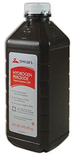 Swan Hydrogen Peroxide Solution 16 oz First Aid Antiseptic & Oral Debriding Agent