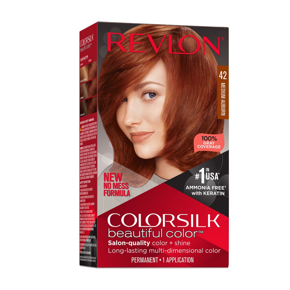 Revlon ColorSilk Beautiful Color Permanent Hair Color 42 Medium Auburn
