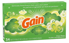 GAIN DRYER FBRC SFTNR SHEETS ORIGINAL 34ct  C12