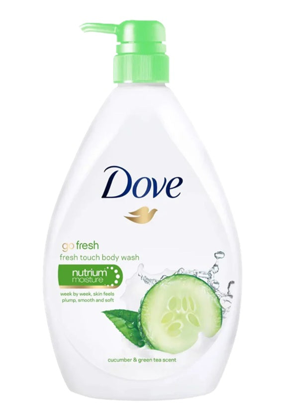 DOVE BODY WASH FRESH TOUCH 550 ML W/PUMP PK6 /UOM C12